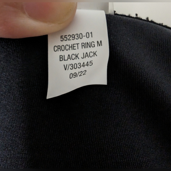 NWT Old Navy 4X Mid-Rise Crochet Knit O-Ring French Cut Bikini Bottom Black Jack - Picture 7 of 13